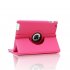  US Direct  360 degree Leather Swivel Case compatible with Apple iPad 2   Hot Pink