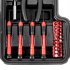  US Direct  39 piece Tool Kit Carbon Steel General Household Hand Props Home Repair Basic Maintenance Tool Sets red