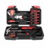  US Direct  39 piece Tool Kit Carbon Steel General Household Hand Props Home Repair Basic Maintenance Tool Sets red