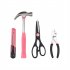  US Direct  39pcs Tool Set Carbon Steel Essential Kit Ideal Home Tool Set With Solid Storage Box For Repairing pink