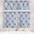  US Direct  3PCS Pack Anti bacterial  Mold resistance Moroccan Print Kitchen Curtain for Kitchen  Bathroom  Home Decoration
