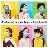  US Direct  3Pcs PM2 5 Kid Respirator Anti haze Mask Breathable Washable PU Sponge Dustproof Random Color Boys 3pcs