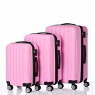  US Direct  3pcs 3 in 1 Large Capacity Multifunctional Traveling Storage Suitcase For Women Men Business Trip Outdoor Travel pink