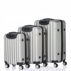  US Direct  3pcs 3 in 1 Multifunctional Large Capacity Traveling Storage Suitcase Lightweight 20   24   28   Luggage Travel Set silver grey