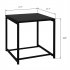  US Direct  3pcs Single Rocking Chair Coffee Table Set Comfortable Weather resistant Uv resistant For Garden Decoration black