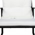  US Direct  3pcs Single Rocking Chair Coffee Table Set Comfortable Weather resistant Uv resistant For Garden Decoration black