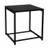  US Direct  3pcs Single Rocking Chair Coffee Table Set Comfortable Weather resistant Uv resistant For Garden Decoration black