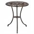  US Direct  3pcs set Tulip Bistro Set European Style Cast Aluminum Bronze Color Outdoor 2pcs Chairs 1pc Round Table Bronze