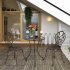  US Direct  3pcs set Tulip Bistro Set European Style Cast Aluminum Bronze Color Outdoor 2pcs Chairs 1pc Round Table Bronze