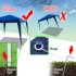  US Direct  3x3 Meters Oxford Cloth Tent No Surrounding Cloth N001 Portable Folding Shed For Outdoor Use blue