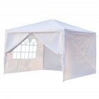 [US Direct] 3x3 Meters Pe Cloth Tent With 4-sided Cloth Spiral Tube Pergola Iron Tube Waterproof Tent For Household Wedding Party As shown