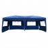  US Direct  3x6m 4 Window Practical Waterproof Folding Tent Sunscreen Windproof Easy Set Up Large Family Tents With Carrying Case blue