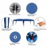  US Direct  3x6m 4 Window Practical Waterproof Folding Tent Sunscreen Windproof Easy Set Up Large Family Tents With Carrying Case blue