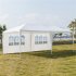  US Direct  3x6m 6 sided 2 Doors Spiral Tube Pergola White Pe Cloth Strong Waterproof Tent For Household Wedding Party As shown