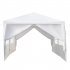  US Direct  3x6m 6 sided 2 Doors Spiral Tube Pergola White Pe Cloth Strong Waterproof Tent For Household Wedding Party As shown