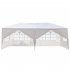  US Direct  3x6m 6 sided 2 Doors Spiral Tube Pergola White Pe Cloth Strong Waterproof Tent For Household Wedding Party As shown
