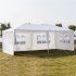  US Direct  3x6m 6 sided 2 Doors Spiral Tube Pergola White Pe Cloth Strong Waterproof Tent For Household Wedding Party As shown