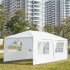 US Direct  3x6m 6 sided 2 Doors Spiral Tube Pergola White Pe Cloth Strong Waterproof Tent For Household Wedding Party As shown