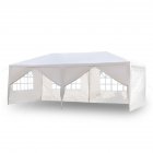 US 3x6m 6-sided 2 Doors Spiral Tube Pergola White Pe Cloth Strong Waterproof Tent For Household Wedding Party As shown