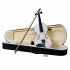  US Direct  4 4 Acoustic Violin With Box Bow Rosin Natural Violin Musical Instruments Children Birthday Present White