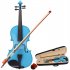  US Direct  4 4 Acoustic Violin With Box Bow Rosin Natural Violin Musical Instruments Children Birthday Present Green