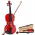  US Direct  4 4 Acoustic Violin With Box Bow Rosin Natural Violin Musical Instruments Children Birthday Present Pink