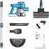  US Direct  4 In 1 Vacuum Cleaner 20kpa 2500mah Lightweight Cordless Stick Vacuum For Hardwood Floors Carpet Pet Hair Car blue