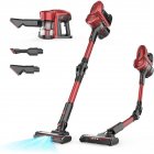 [US Direct] 4 In 1 Vacuum Cleaner Electric Vertical 250w/25 Kpa 2 Speeds 40 Minutes 180 Degree Foldable Stick Vacuum red