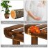  US Direct  4 Tier 7 Potted Pine Plant Stand Flower Rack Garden Shelves Mutifunctional Unit Holder  Carbonized color