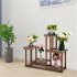  US Direct  4 Tier 7 Potted Pine Plant Stand Flower Rack Garden Shelves Mutifunctional Unit Holder  Carbonized color