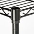  US Direct  4 layer Plastic Coated Iron Shelf Without Wheels For Organizing Displaying Accessories Products Tools 140 x 90 x 35 cm black