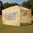  US Direct  4 sided Right angle Folding Tent With 2 Doors 2 Windows Waterproof Assembled Tent Sun Shelter  3 X 3meter  Khaki