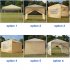  US Direct  4 sided Right angle Folding Tent With 2 Doors 2 Windows Waterproof Assembled Tent Sun Shelter  3 X 3meter  Khaki
