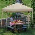  US Direct  4 sided Right angle Folding Tent With 2 Doors 2 Windows Waterproof Assembled Tent Sun Shelter  3 X 3meter  Khaki