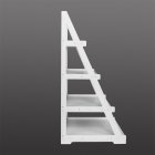 [US Direct] 4-tier Plant Stands Ladder Style Waterproof Corner Plant Shelf For Decorating Garden Patio Farmhouse White