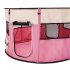  US Direct  40inch Folding Pet Game Fence Tent Portable Round Dog House Cat Nest Bed With Zipper Pink