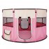  US Direct  40inch Folding Pet Game Fence Tent Portable Round Dog House Cat Nest Bed With Zipper Pink