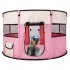  US Direct  40inch Folding Pet Game Fence Tent Portable Round Dog House Cat Nest Bed With Zipper Pink