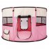  US Direct  40inch Folding Pet Game Fence Tent Portable Round Dog House Cat Nest Bed With Zipper Pink