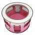 US Direct  40inch Folding Pet Game Fence Tent Portable Round Dog House Cat Nest Bed With Zipper Pink