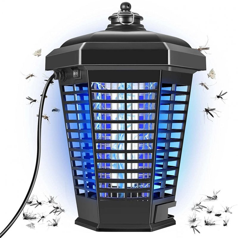 [US Direct] 4200v Powerful  Electric  Mosquito  Killer Indoor Outdoor Insect Trap Waterproof Mosquito Killer For Courtyard Home Black