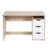  US Direct  43 3   Wood Corner Writing Table with Shelf 3 Drawers Storage