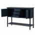  US Direct  45       Modern Console Table Sofa Table For Living Room With 3 Drawers  2 Cabinets And 1 Shelf