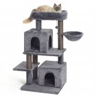[US Direct] 45 Inches Multi-Level Cat Tree with Sisal-Covered Scratching Posts, Replaceable Dangling Ball, Hammock and Condo for Large Cats