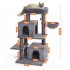  US Direct  45 Inches Multi Level Cat Tree with Sisal Covered Scratching Posts  Replaceable Dangling Ball  Hammock and Condo for Large Cats