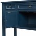  US Direct  45 inch Modern Console  Table Living Room Sofa Table With 7 Drawers  1 Cabinet  1 Shelf Blue