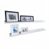  US Direct  46  Wooden Floating Picture Display Ledge Wall Mounted Shelf For Displaying Photos Books Records Collectibles White