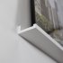  US Direct  46  Wooden Floating Picture Display Ledge Wall Mounted Shelf For Displaying Photos Books Records Collectibles White