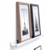  US Direct  46  Wooden Floating Picture Display Ledge Wall Mounted Shelf For Displaying Photos Books Records Collectibles White