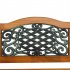  US Direct  49 Inch Garden Bench Hardwood Slat Cast Iron Frame Loveseat Outdoor Patio Park Chair Furniture With Armrests As shown